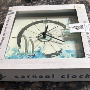 Clock with Black and Blue Accents